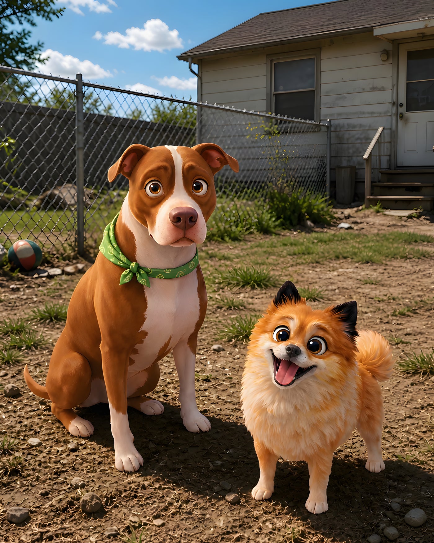 Custom 3D Cartoon Pet Portrait